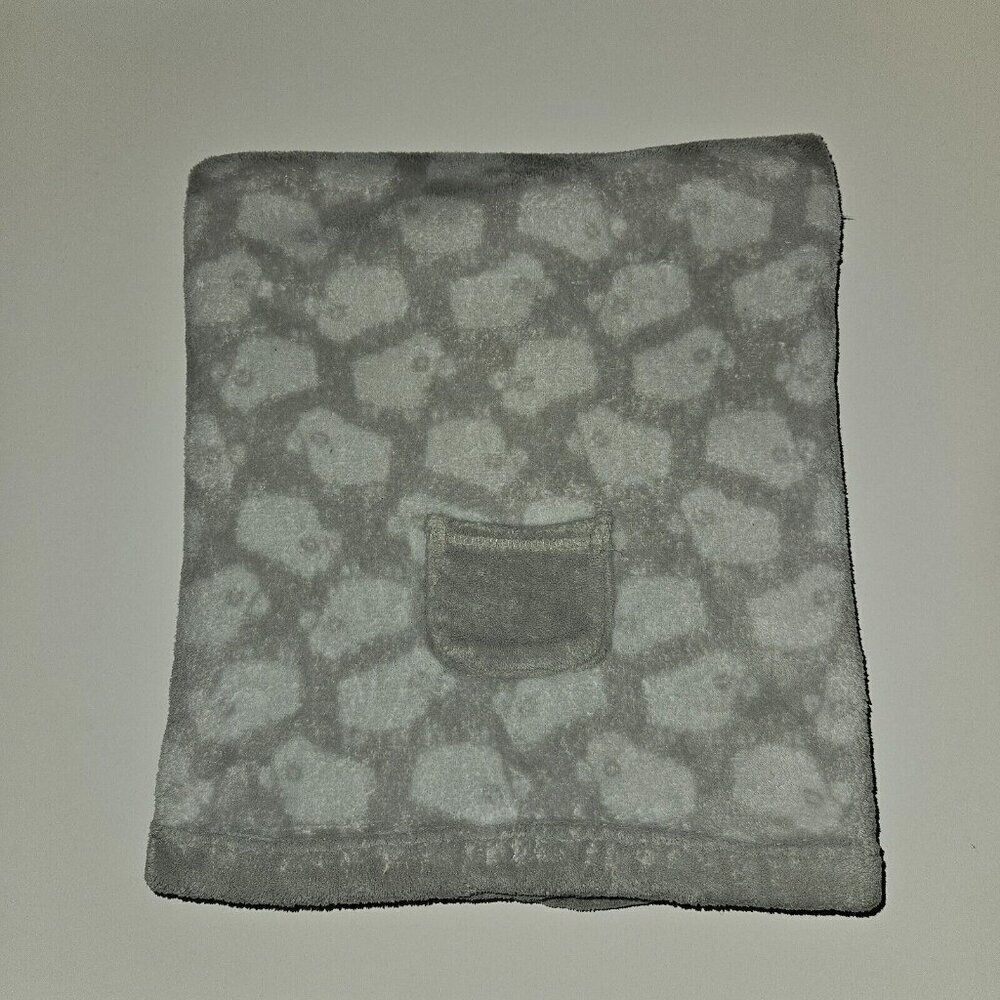 Carter's Just One You Gray White Sheep Fleece Baby Blanket Pocket